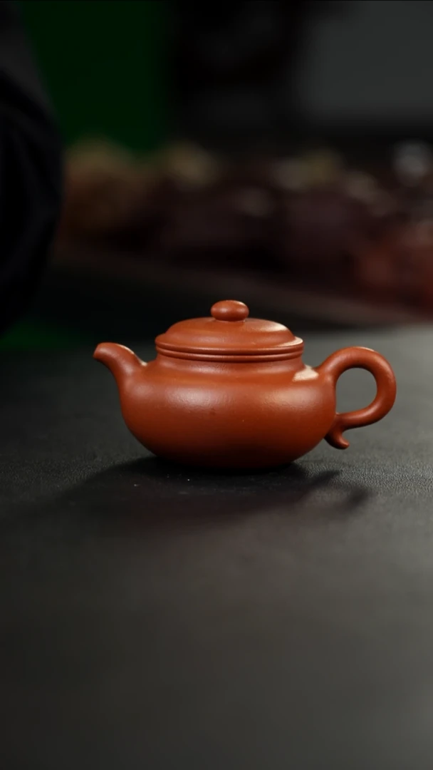 茶壶紫砂红降坡仿古，150cc