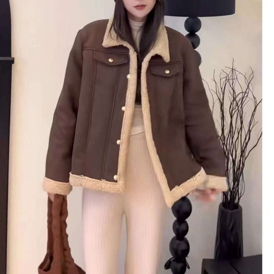 咖色冬季立领保暖气质大衣