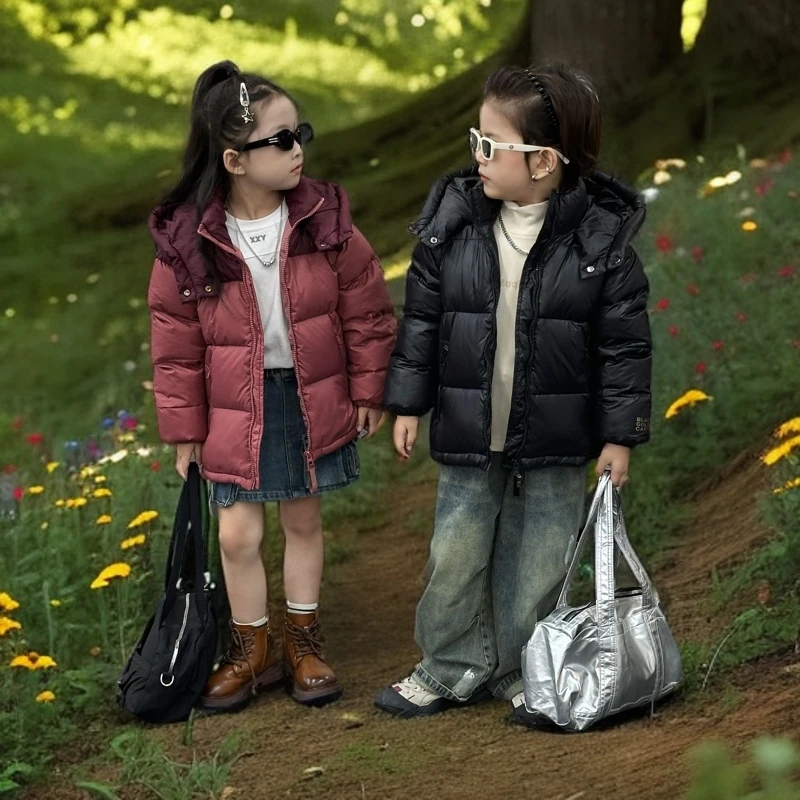 新款亲子装110-180尺加厚保暖蓄热中大童韩版男女同款反季防寒服