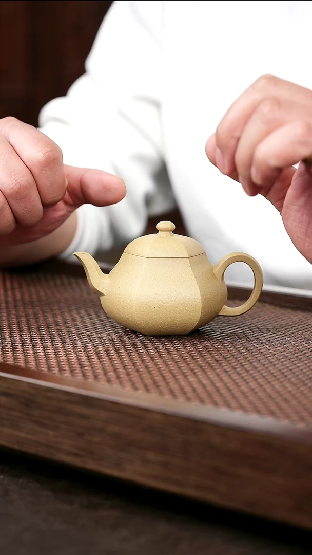 茶壶紫砂本绿六方矮梨