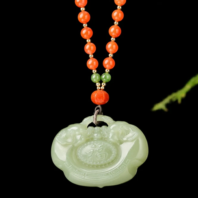 瑞卡希-【福星高照】双福猪和田玉挂饰/多样性发其一