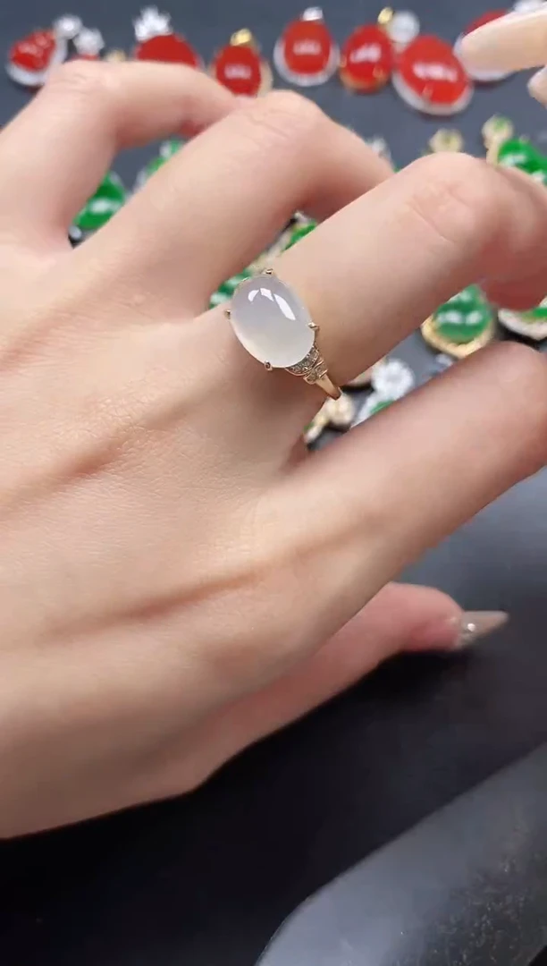 银S925镶嵌戒指翡翠65111