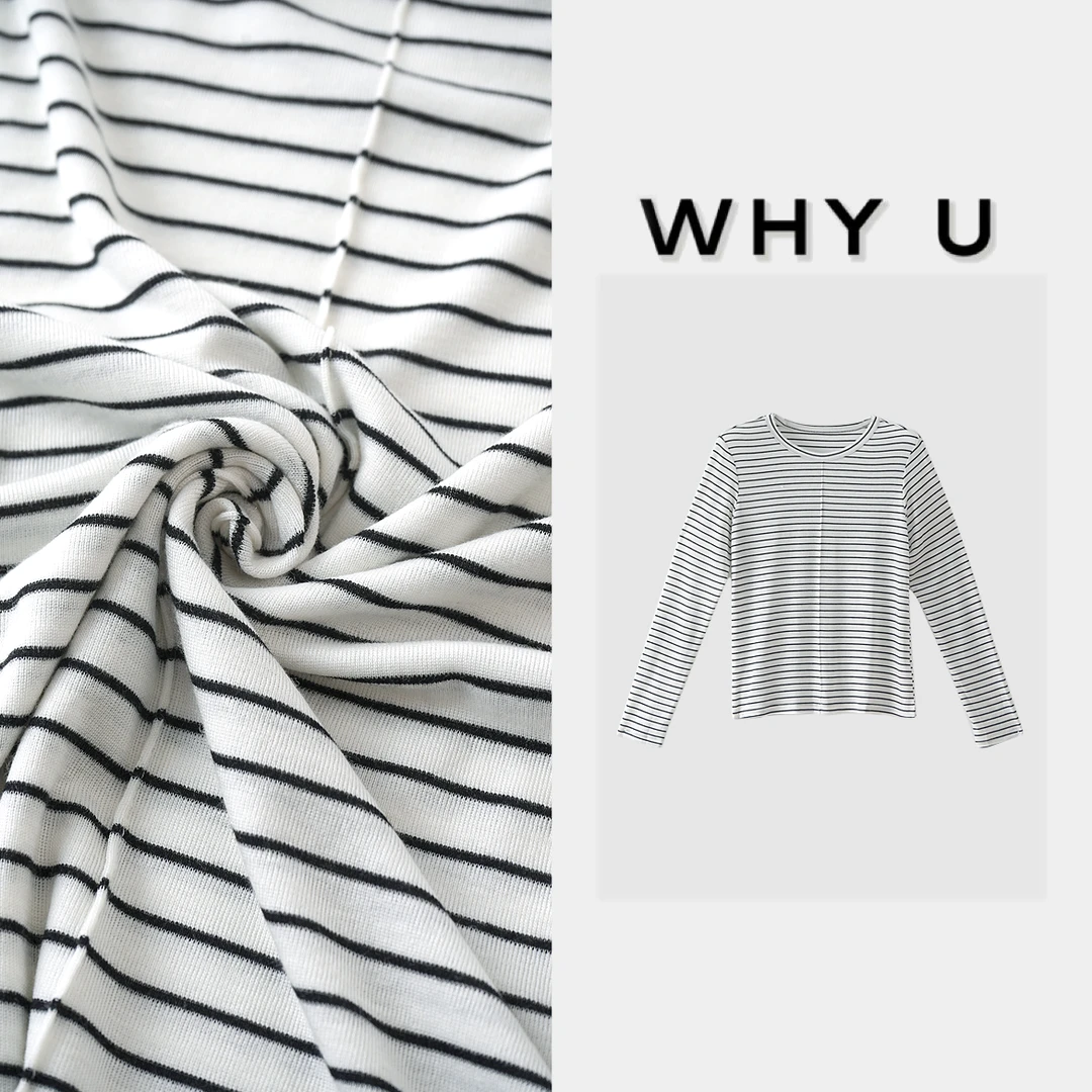 WHY U-25SS早春简韵条纹衫【白义】