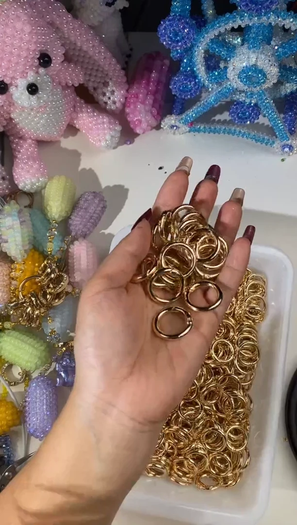 玻璃0613弹簧扣10个金色