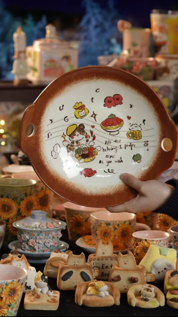 其他陶景德镇釉下彩手绘设计师款陶瓷