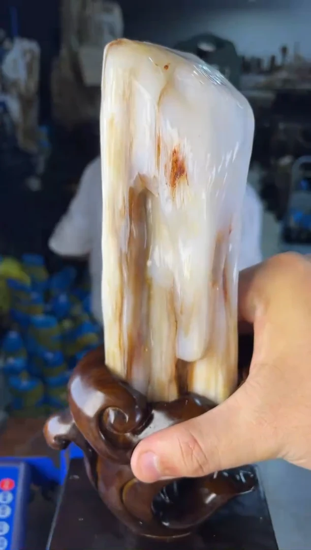 未镶嵌摆件硅化玉8