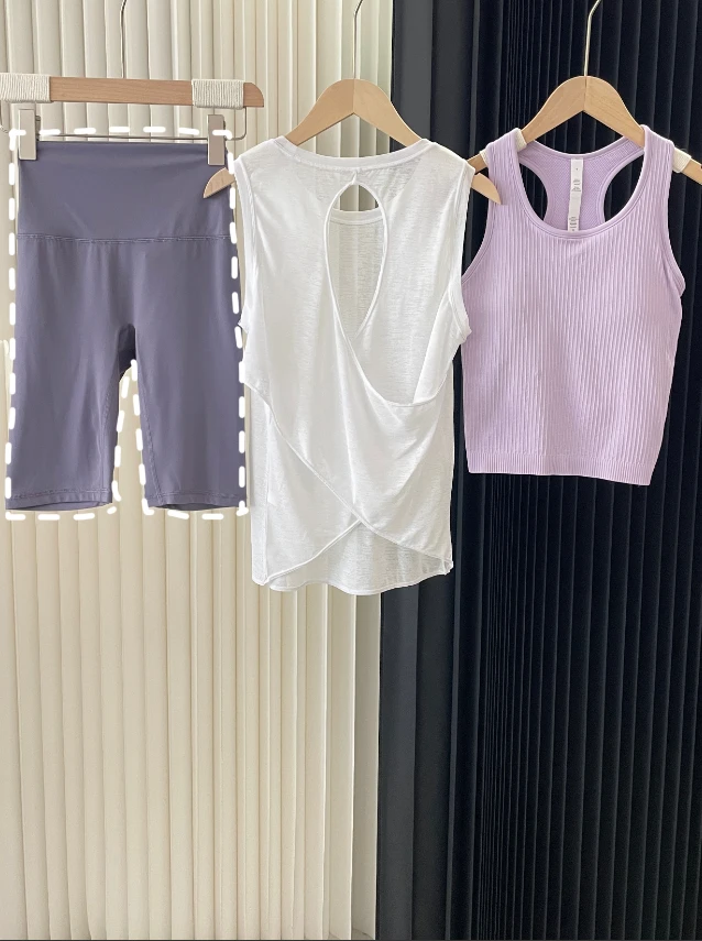 裸感裤骑行裤五分裤短裤高腰提臀收腰腹瑜伽服健身服182