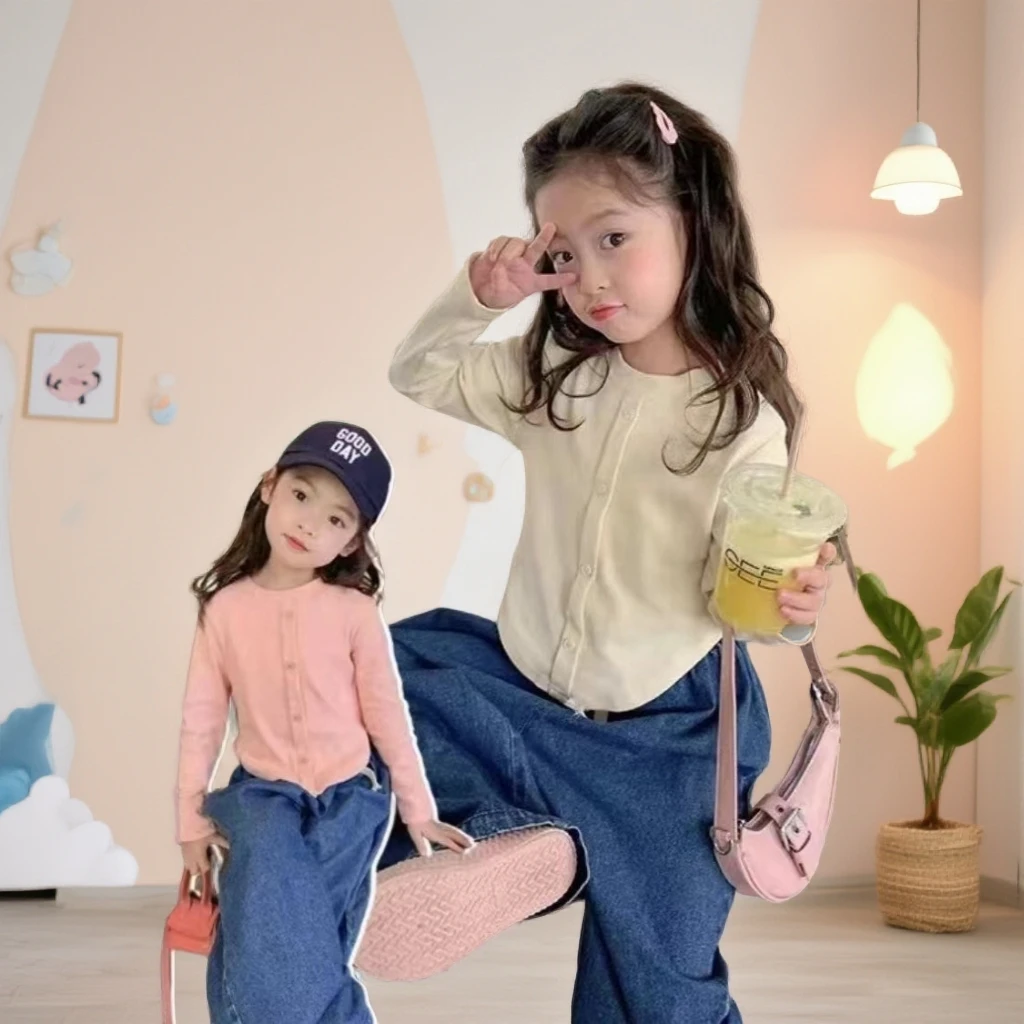 女童甜美德绒条纹打底衫春秋季小童中童长袖T恤宝宝上衣