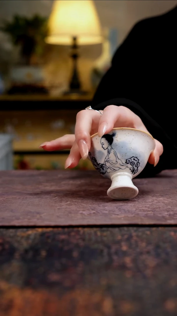 杯景德镇陶瓷杯碗柴烧多人