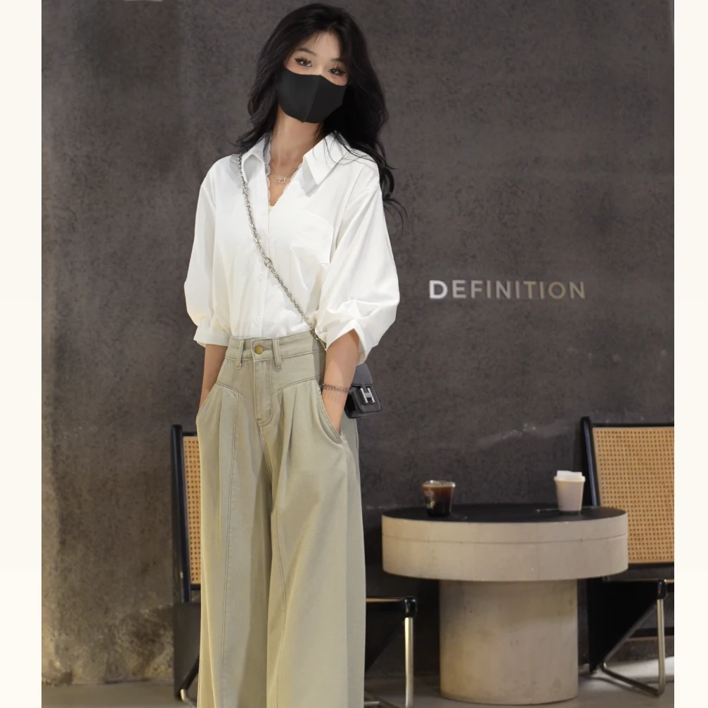 1028春季新款领口蕾丝拼接百搭短袖衬衫女上衣Z