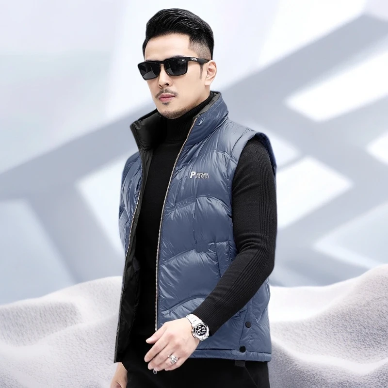 宾斯洛特羽绒马甲男秋冬季新款休闲背心马夹无袖羽绒服保暖外套潮