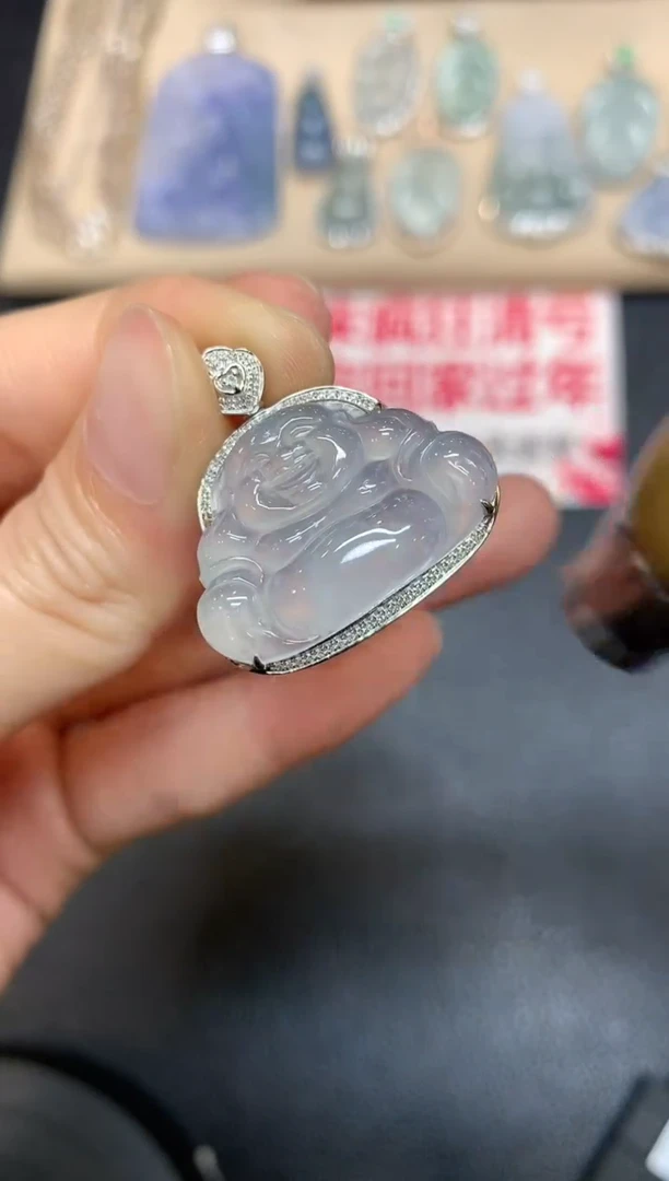 【闪购商品】翡翠吊坠(不含链)18K金镶嵌【无服务费