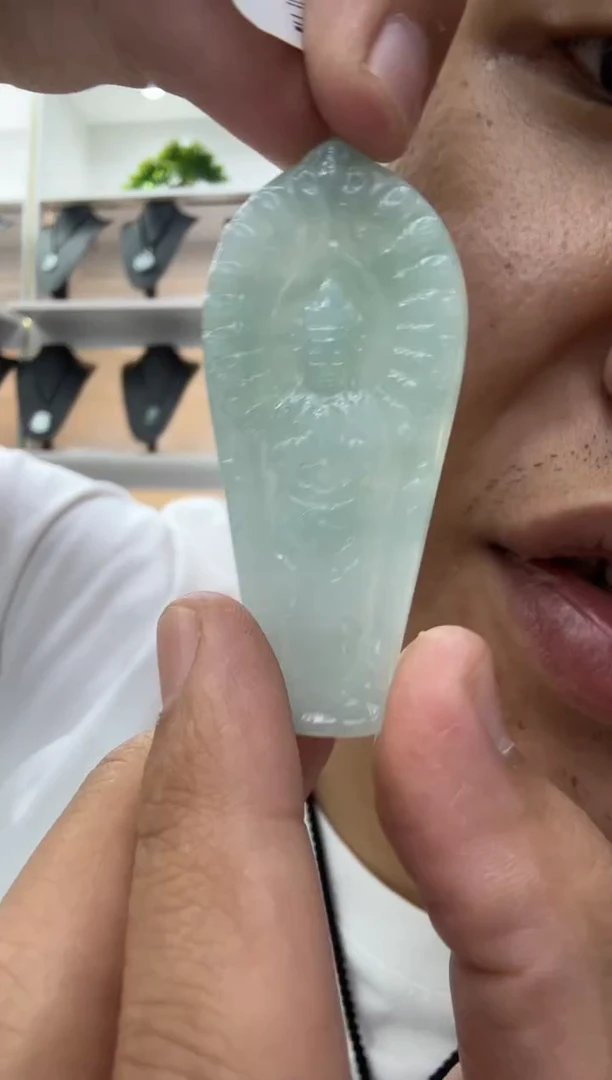 颈饰未镶嵌翡翠天然翡翠A货孤品一件