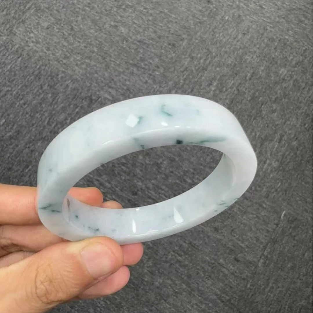 天然翡翠A货定制手镯1502