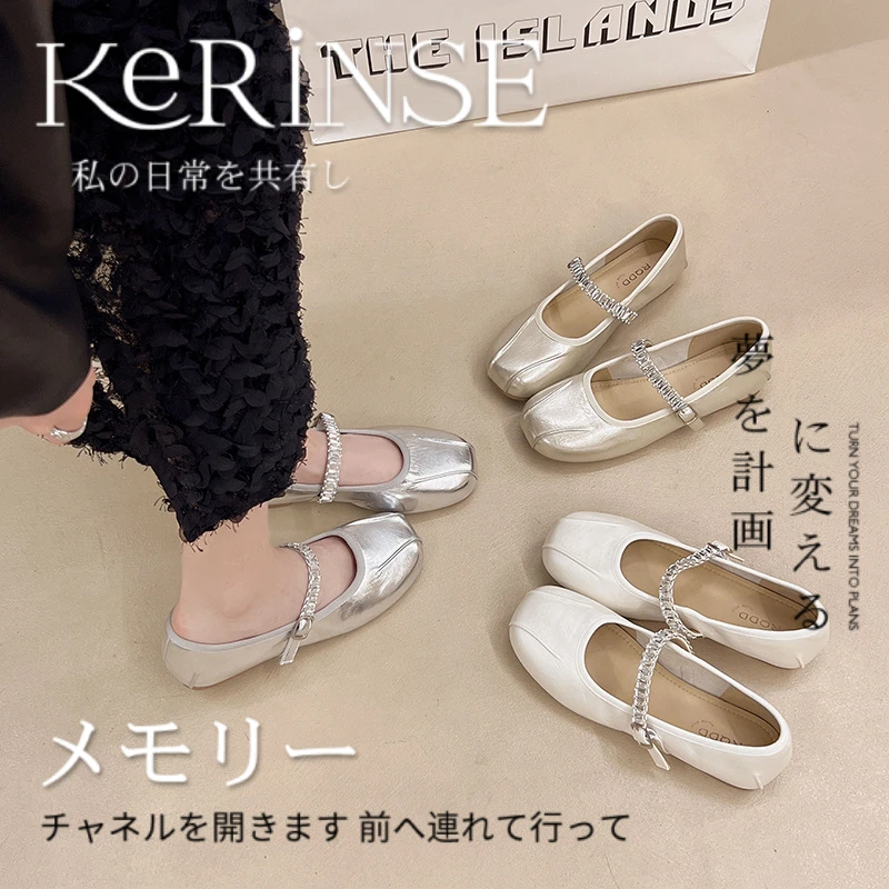 日本复古方头百搭软底舒适单鞋浅口玛丽珍鞋T803WX