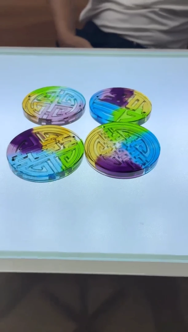 琉璃手工艺品古法琉璃福禄寿喜杯蝶四个一套