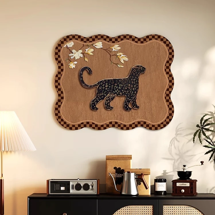 中古风高级磁吸打孔配电箱电表箱遮挡装饰画电表箱装饰画