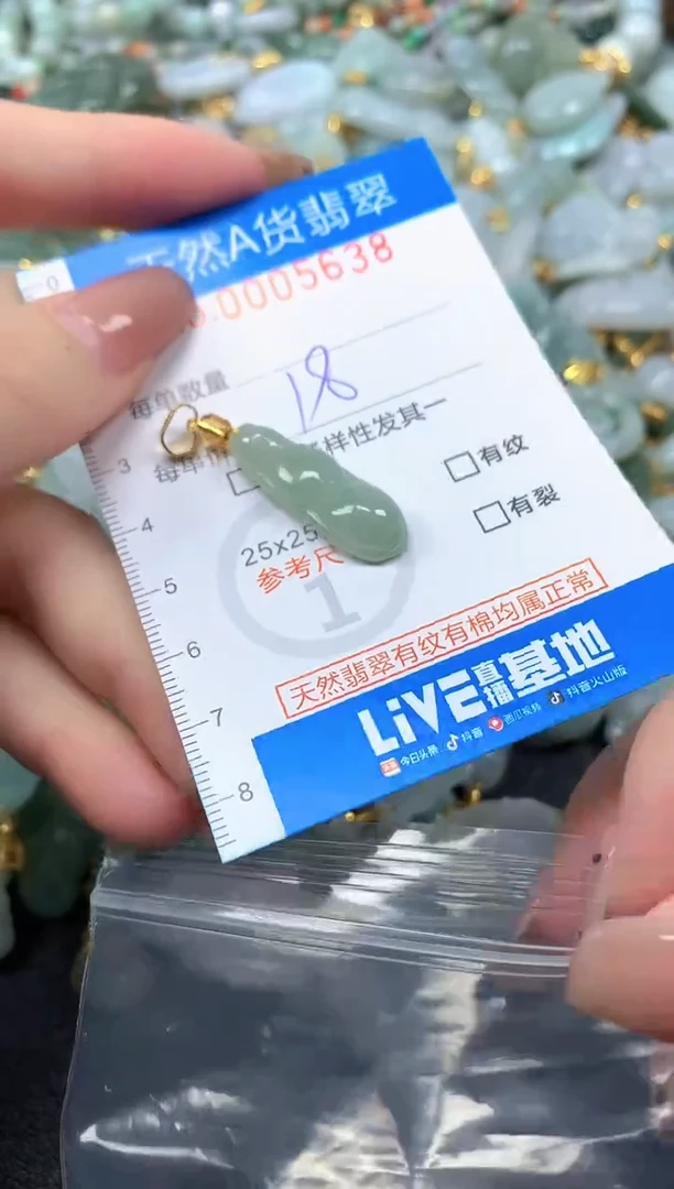 颈饰未镶嵌翡翠净货挂件-5638