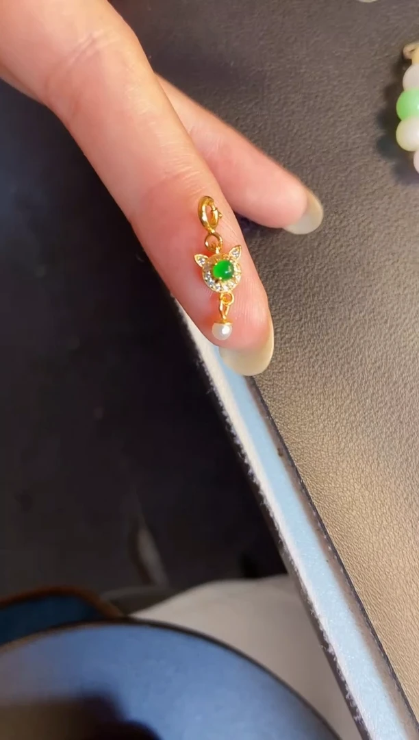 吊坠(不含链)银S925镶嵌翡翠1
