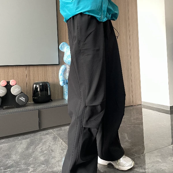 MIN SAN JIN男女同款早春休闲情侣款伞兵阔腿裤AF-31689CS