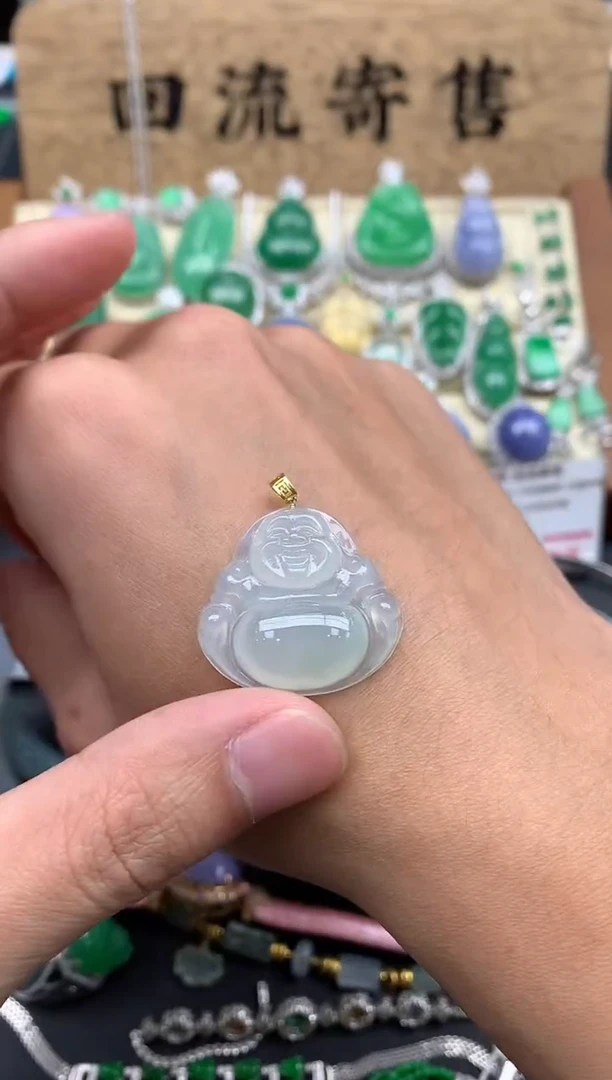 【闪购商品】翡翠颈饰18K金镶嵌247--中国好珍宝