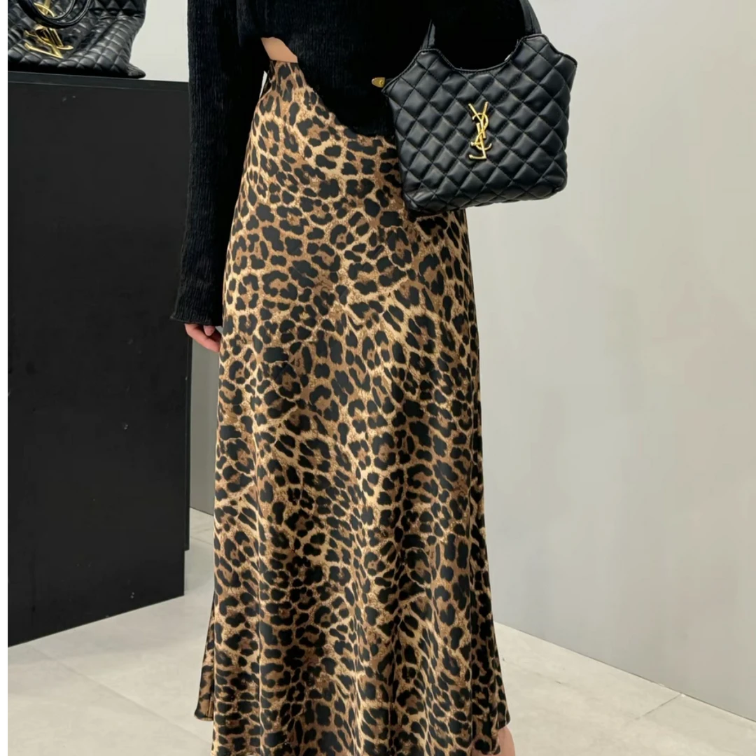 韩国东大门夏季新款高级感气质时尚百搭豹纹裙