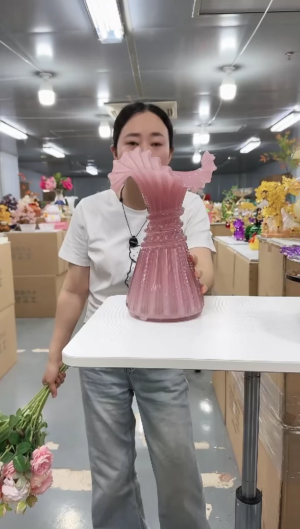 花间集水晶琉璃摆件   花瓶