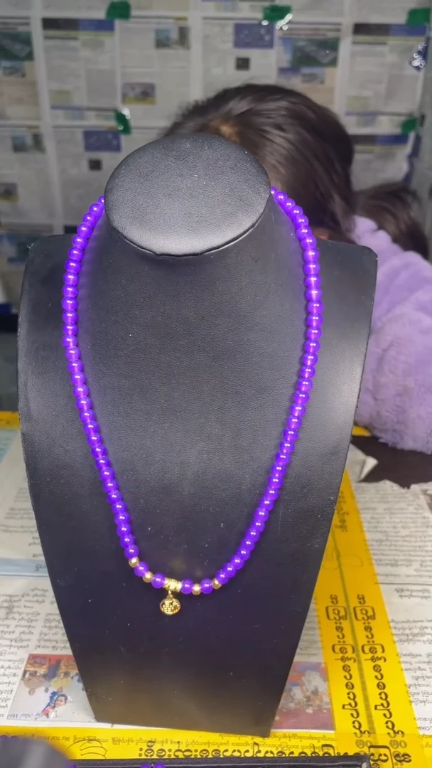 W193 紫色 毛衣链