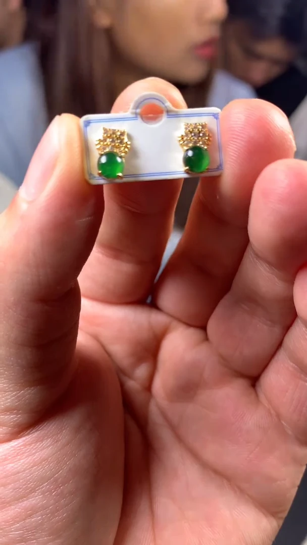 【闪购商品】翡翠耳饰未镶嵌0984701146/多样性发一