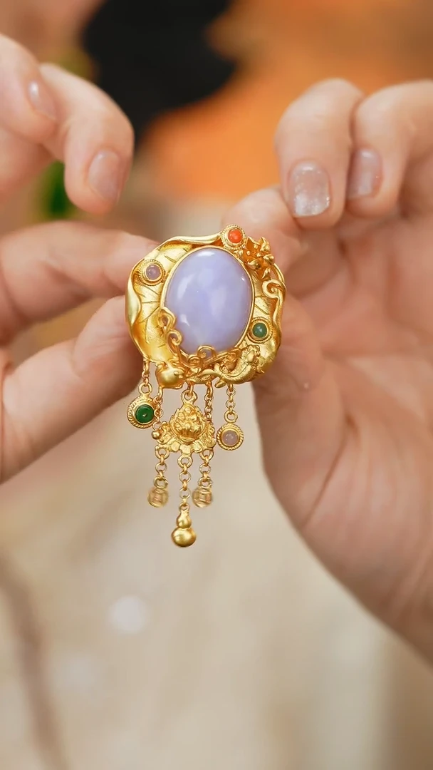 翡翠银S925镶嵌吊坠(不含链)新款