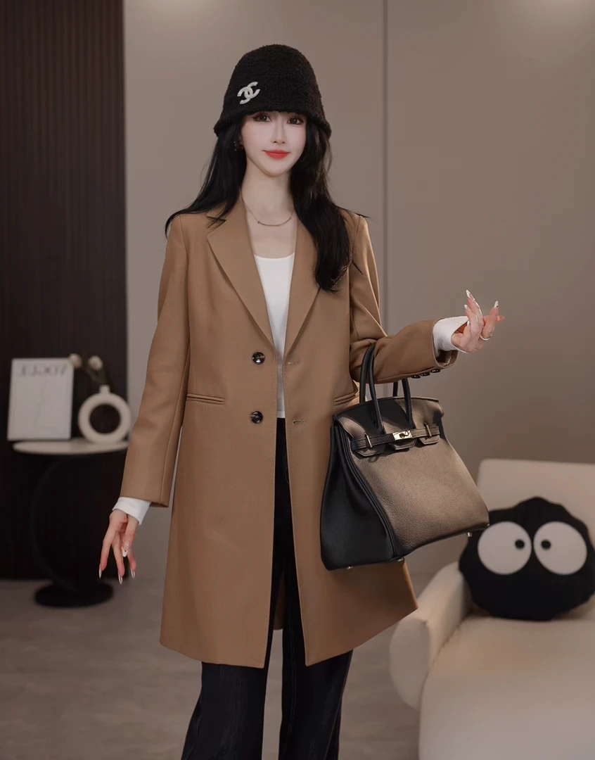 【阿紫专属】A-1185春季新款时尚设计感韩版百搭气质西服女装外套