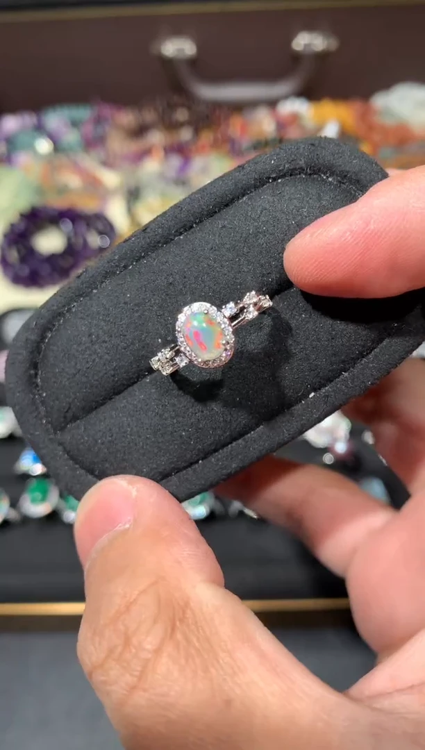 未镶嵌欧泊戒指F02