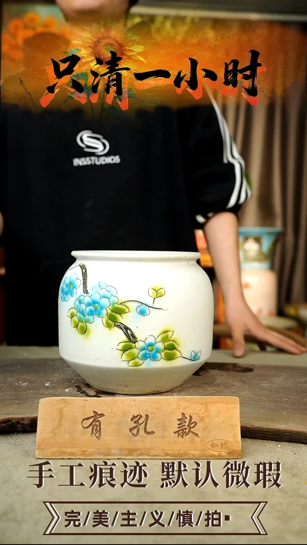 摆件25-167口15高17有孔误差1-2颜色类似默认微瑕手工花器