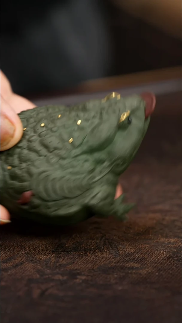 紫砂茶宠紫砂 微瑕金蟾