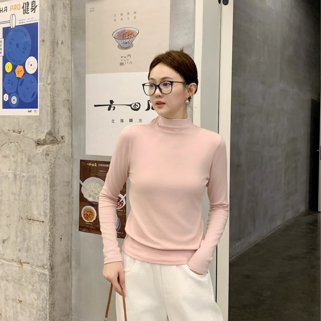 【喜家】-2025冬季新款舒柔舒柔连领打底衫3728-A