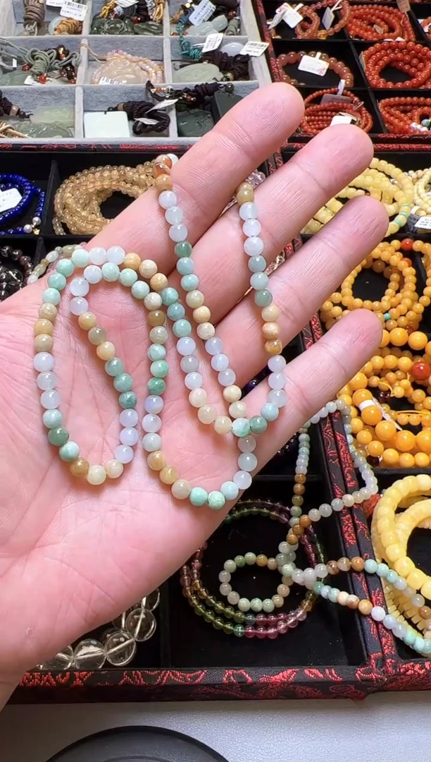 【闪购商品】翡翠颈饰未镶嵌翡翠多宝长串