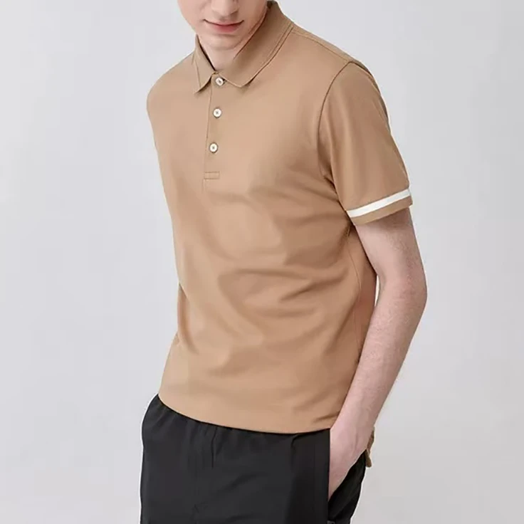 宝丫轻奢  T男式商务休闲时尚撞色短袖polo衫T恤K2700