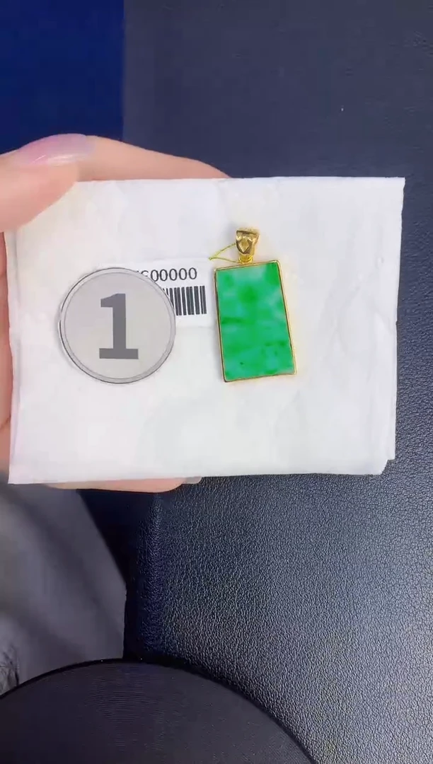 颈饰银S925镶嵌翡翠缅甸天然翡翠A货