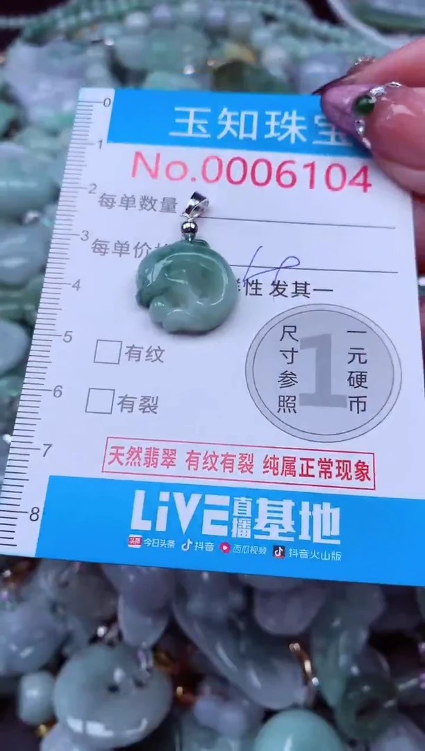 吊坠(不含链)未镶嵌翡翠6104
