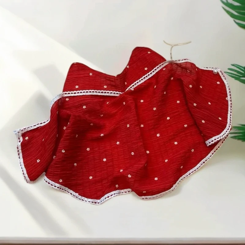 防晒印花面罩甜美蕾丝泡泡袖套女士超薄透气宽松户外防紫外线护手