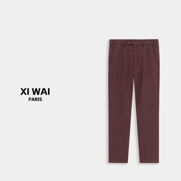 高级男装 秋冬新品25s男士100%长纤维雨露亚麻休闲直筒西裤 7111