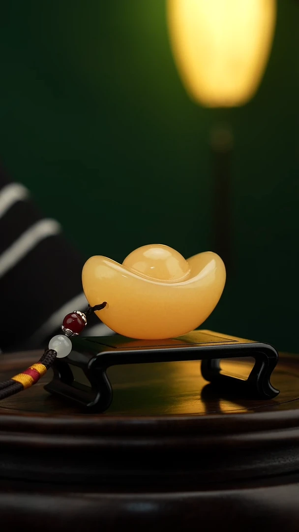 玉【元宝】天然玉石手把件