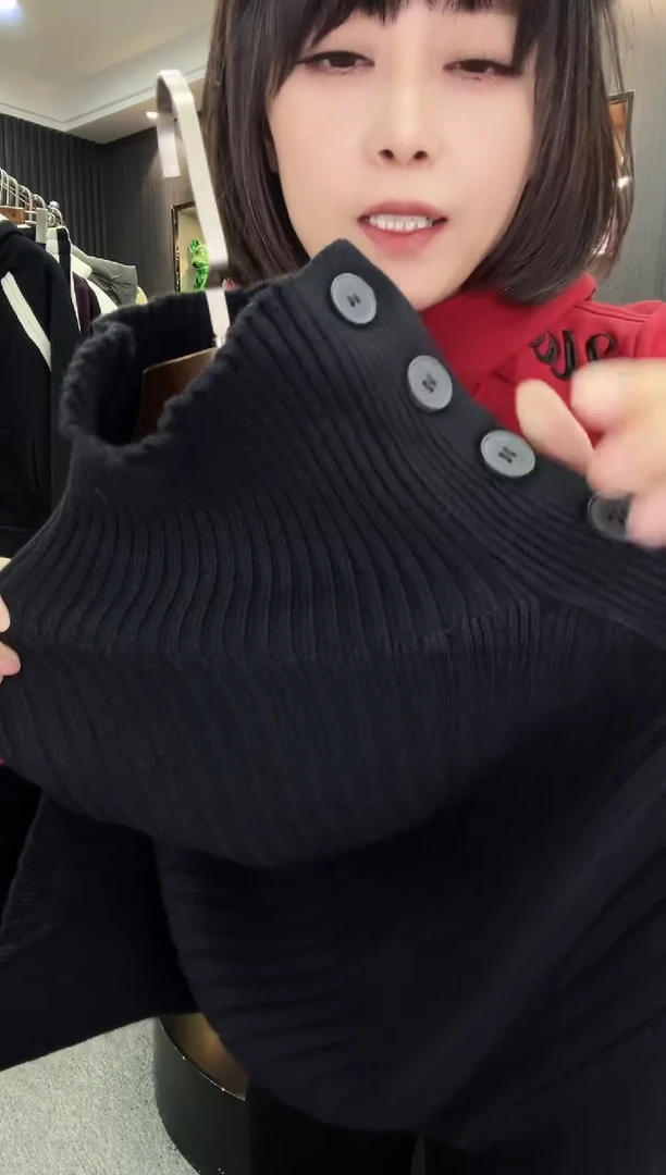 3889黑色针织衫----