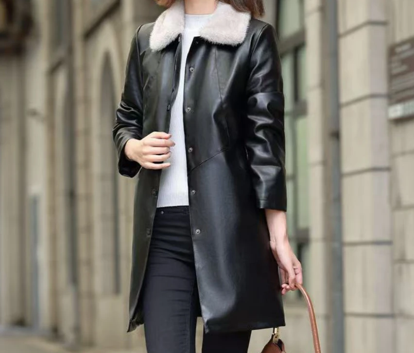 中长款皮衣  F73