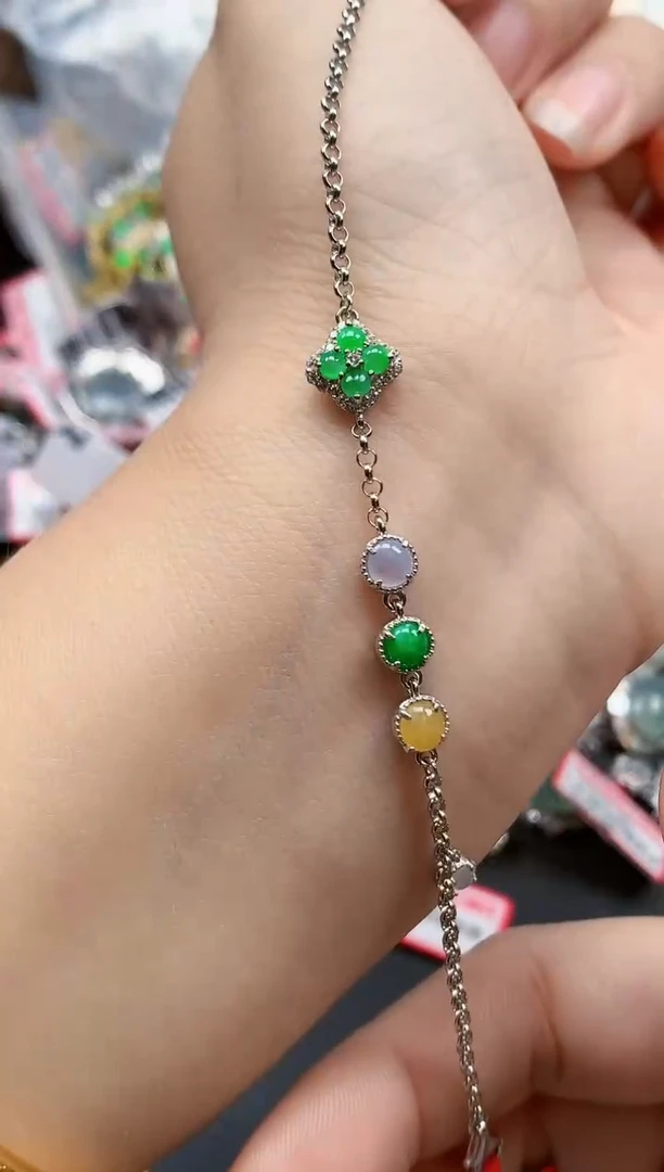 银S925镶嵌戒指翡翠天然A货缅甸翡翠