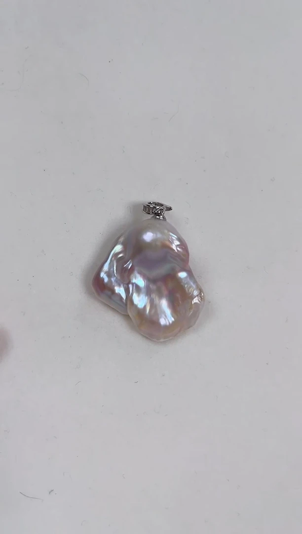 淡水珍珠合金吊坠(不含链)巴洛克