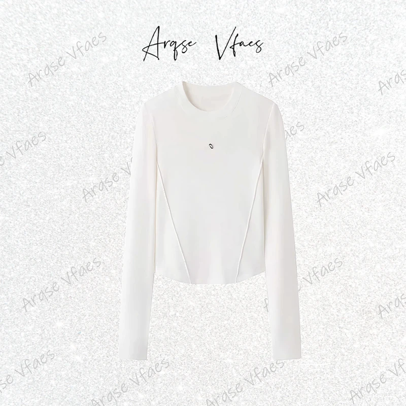 [ARQSEVFAES正品]—2025秋新款休闲圆领长袖针织衫上衣女AR614108