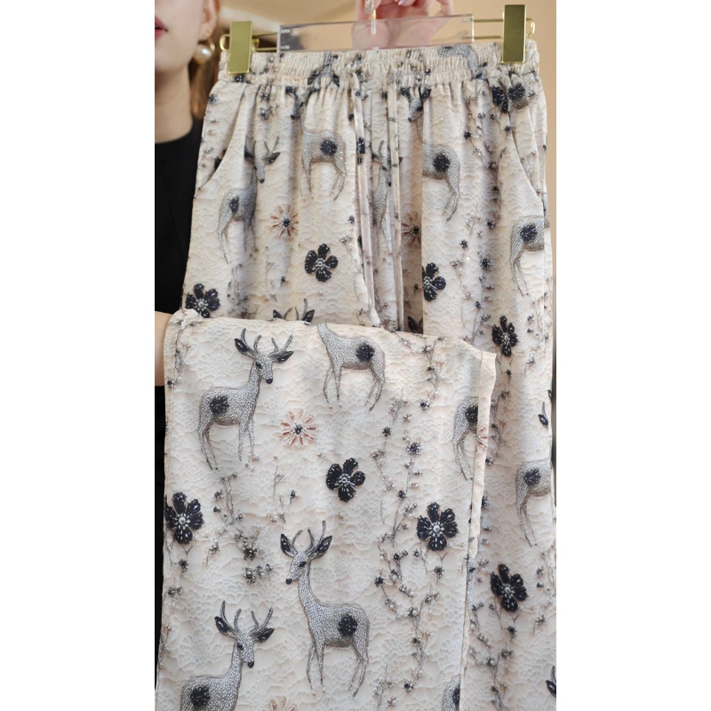 K05 新款缎面宽松休闲百搭阔腿裤-宋宋