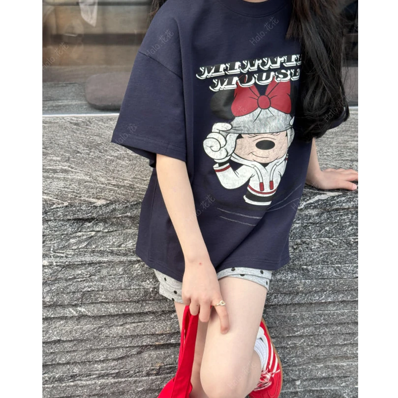 【豪宝贝】2025夏款酷酷米妮米奇T恤5346