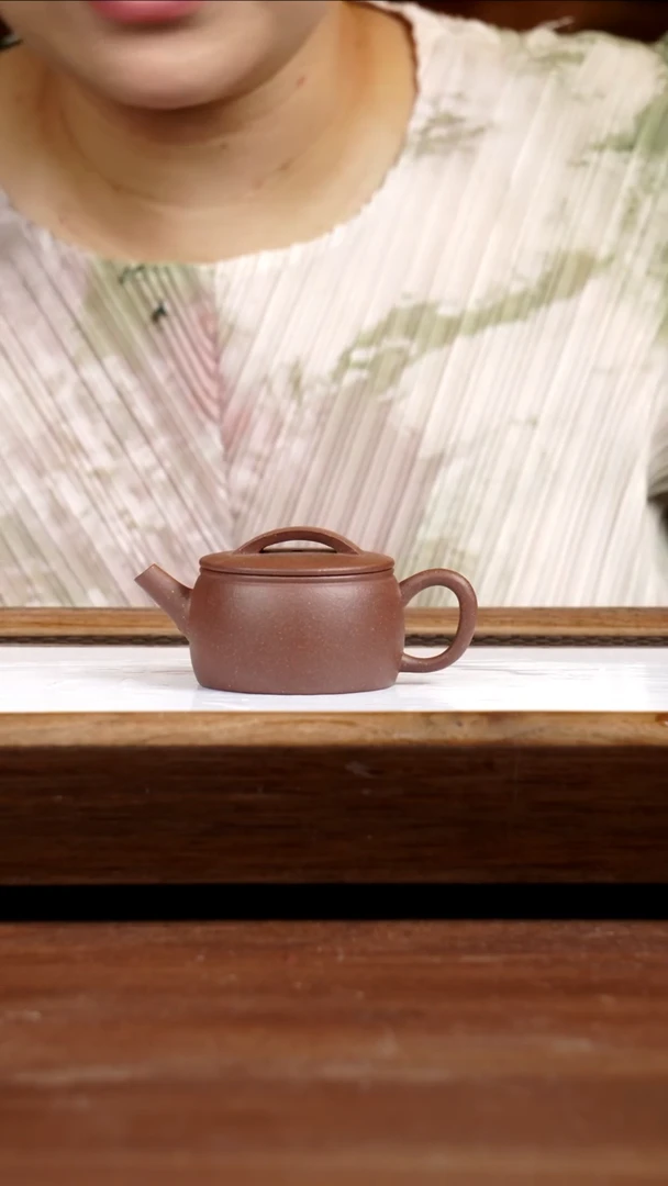 茶壶紫砂紫降汉瓦90CC